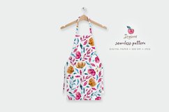 2 Floral Seamless Pattern, pink, blue, abstract flowers 031 Product Image 10