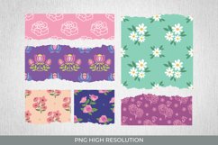 Floral Pattern Torn Paper Product Image 1