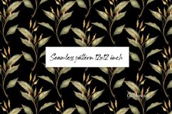 Floral pattern with gold | Leaves digital paper 2 Product Image 1