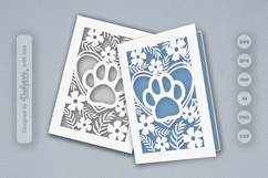 Floral Paw Greeting Card SVG Product Image 2