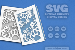 Floral Paw Greeting Card SVG - Bundle of 10 Items Product Image 10