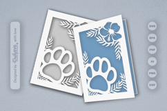 Floral Paw Greeting Card SVG Product Image 2