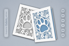 Floral Paw Greeting Card SVG Product Image 2