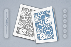 Floral Paw Greeting Card SVG Product Image 2