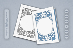 Floral Paw Greeting Card SVG Product Image 1