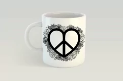 Peace Love SVG Design with Flowers for T-shirts, Mugs, Bag, Decals, Wall Art, Gifts. This Summer Floral Design is compatible with Cricut and Silhouette Machines