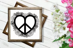 Peace Love SVG Design with Flowers for T-shirts, Mugs, Bag, Decals, Wall Art, Gifts. This Summer Floral Design is compatible with Cricut and Silhouette Machines