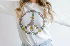 Floral peace sign PNG
