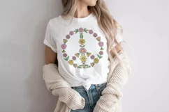 Floral peace sign PNG