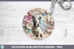 GorgeousFloral Pearl Dog Keychain design.