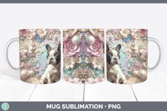 GorgeousFloral Pearl Dog Mug Wrap design.