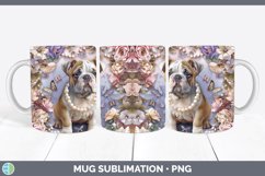 GorgeousFloral Pearl Dog Mug Wrap design.