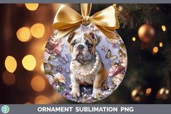 GorgeousFloral Pearl Dog Ornament design.