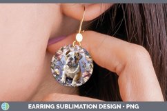 GorgeousFloral Pearl Dog Round Earrings design.