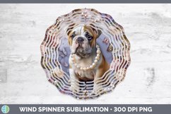 GorgeousFloral Pearl Dog Wind Spinner design.