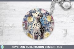 GorgeousFloral Pearl Dog Keychain design.