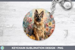 GorgeousFloral Pearl Dog Keychain design.