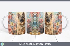 GorgeousFloral Pearl Dog Mug Wrap design.
