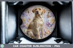 GorgeousFloral Pearl Dog Car Coaster design.