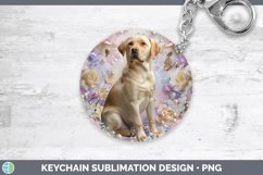 GorgeousFloral Pearl Dog Keychain design.