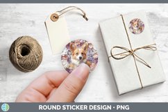 GorgeousFloral Pearl Dog Stickers design.