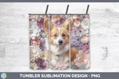 GorgeousFloral Pearl Dog Tumbler design.