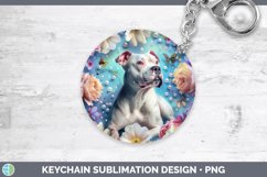 GorgeousFloral Pearl Dog Keychain design.