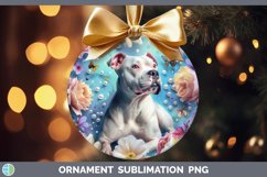 GorgeousFloral Pearl Dog Ornament design.