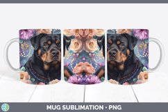 GorgeousFloral Pearl Dog Mug Wrap design.