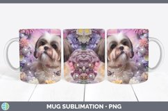 GorgeousFloral Pearl Dog Mug Wrap design.