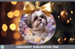 GorgeousFloral Pearl Dog Ornament design.