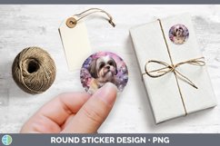 GorgeousFloral Pearl Dog Stickers design.