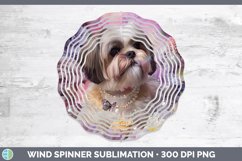 GorgeousFloral Pearl Dog Wind Spinner design.