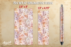 Bright flowers pen wrap sublimation, teacher pen wrap PNG Product Image 1