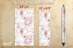 Bright flowers pen wrap sublimation, floral epoxy pen wrap Product Image 1