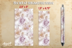 Bright flowers pen wrap sublimation, peonies floral pen Product Image 1
