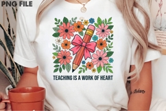 Floral Pencil Teacher Sublimation Design Product Image 2