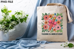 Floral Pencil Teacher Sublimation Design Product Image 3