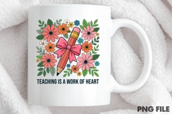 Floral Pencil Teacher Sublimation Design Product Image 4