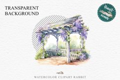 Floral Pergola Flowers Arch Garden Clipart Victorian Cozy Art Watercolor Transparent wedding invitation shirt designs sublimation printable bloom architecture 
