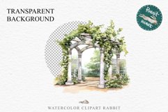 Floral Pergola Flowers Arch Garden Clipart Victorian Cozy Art Watercolor Transparent wedding invitation shirt designs sublimation printable bloom architecture