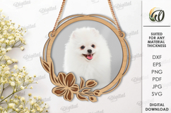 Floral Photo Frame Laser Cut. Home Decor SVG Product Image 1