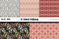 Rose Garden Floral Digital Paper | Floral Seamless Patterns Product Image 3