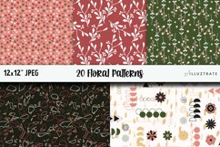 Rose Garden Floral Digital Paper | Floral Seamless Patterns Product Image 4
