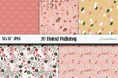 Rose Garden Floral Digital Paper | Floral Seamless Patterns Product Image 5