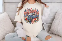 Floral PNG, July 4th Png, Patriotic Born Product Image 5