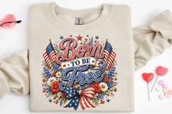 Floral PNG, July 4th Png, Patriotic Born Product Image 7