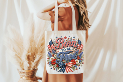 Floral PNG, July 4th Png, Patriotic Born Product Image 8