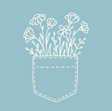 Floral Pocket, Pocket Svg, Wildflowers Svg, Flower SVG. Product Image 5