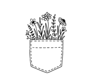 Floral Pocket, Pocket Svg, Wildflowers Svg, Flower SVG. Product Image 2